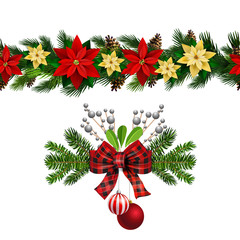 Vector Christmas Border decoration collection