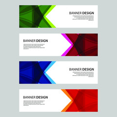 Naklejka premium Vector Abstract design banner web template