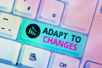 Writing note showing Adapt To Changes. Business concept for Embrace new opportunities Growth...