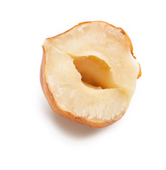 Tasty hazelnut on white background