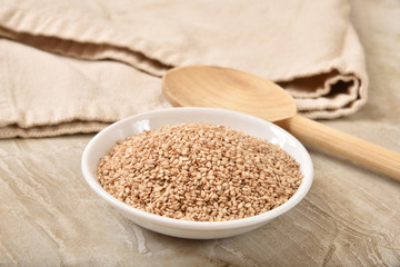 Bowl of sesame seeds