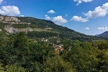 Fototapeta na wymiar Iskar Gorge and village of Tserovo , Balkan Mountains, Bulgaria
