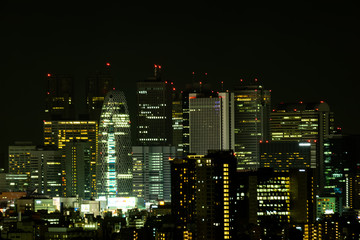 Fototapeta na wymiar Tokyo Shinjuku area nightview