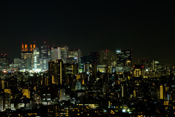 Fototapeta na wymiar Tokyo Shinjuku area nightview