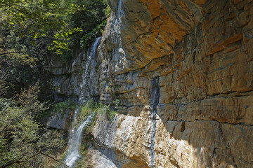 Waterfall Skaklya near village of Zasele, Balkan Mountains, Bulgaria