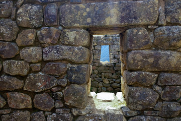 Windows thru 2 stone walls