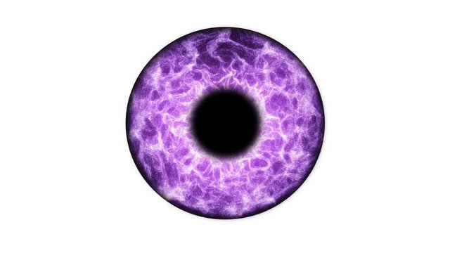 Bewitching Gaze Of An Isolated Eyeball With Hypnotic Iris (Looped)