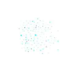 Blue, cyan, turquoise glitter stars confetti