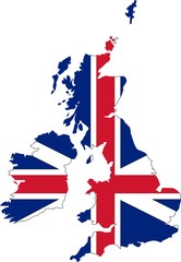 United Kingdoom, UK, Great Britain  Vector map. Isolated, white background