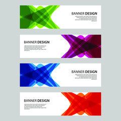Naklejka premium Vector Abstract design banner web template