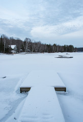 Frozen Lake and Jetty