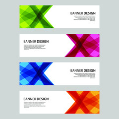 Naklejka premium Vector Abstract design banner web template