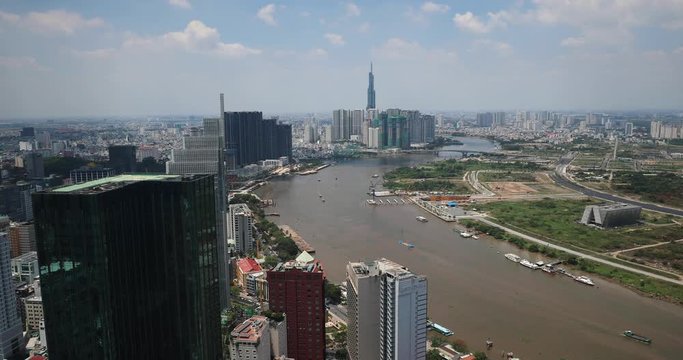 An aerial view of Ho Chi Minh City, Vietnam