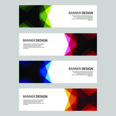 Naklejka premium Vector Abstract design banner web template