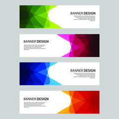 Naklejka premium Vector Abstract design banner web template