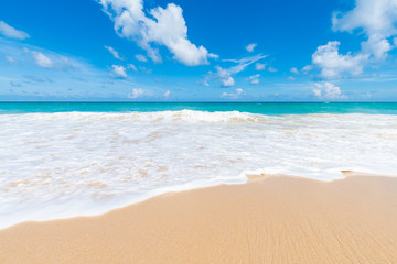 Fototapeta na wymiar Sea wave beach sunny day Andaman sea