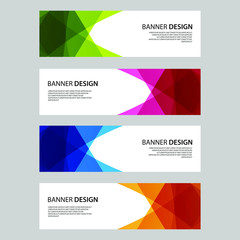 Naklejka premium Vector Abstract design banner web template