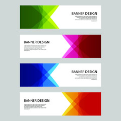 Naklejka premium Vector Abstract design banner web template