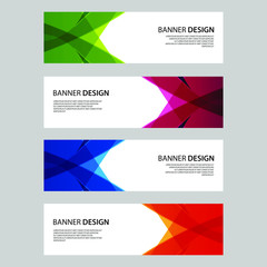Naklejka premium Vector Abstract design banner web template
