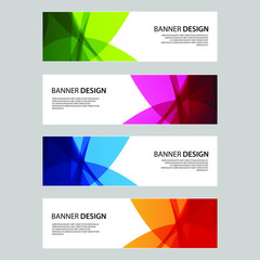 Naklejka premium Vector Abstract design banner web template
