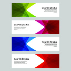 Naklejka premium Vector Abstract design banner web template