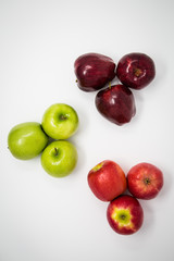 Fresh Apples on White Background