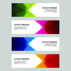 Naklejka premium Vector Abstract design banner web template