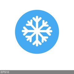 Snowflake vector icon on white background