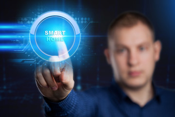 Business, Technology, Internet and network concept. Smart home automation control system. Innovation technology.