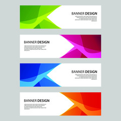Naklejka premium Vector Abstract design banner web template