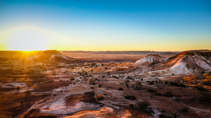 Amazing Sunset over Angkata in Kanku-Breakaways Conservation Park, South Australia, Australia