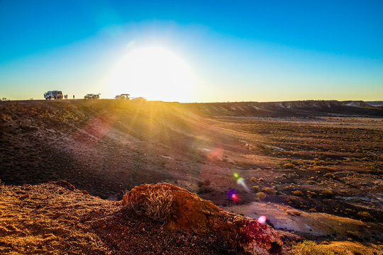 Amazing Sunset over Kanku Pulka in Kanku-Breakaways Conservation Park, South Australia, Australia