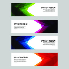 Naklejka premium Vector Abstract design banner web template