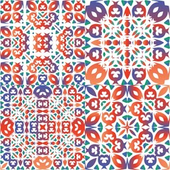 Antique ornate tiles talavera mexico.