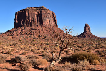 Unique landscapes in Monument Valley tribal park