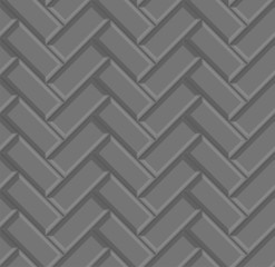 Brick pavement vector seamless pattern, black scandinavian kitchen design interior style, gray ceramic background, typical city street sidewalk. Street historical masonry flooring decoration.