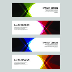 Naklejka premium Vector Abstract design banner web template