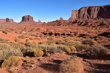 Unique landscapes in Monument Valley tribal park