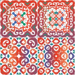 Antique talavera tiles patchworks.