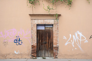 Graffiti On The Walls Of The Old House