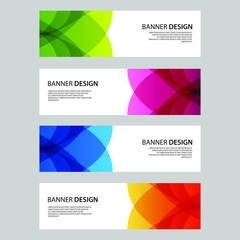 Naklejka premium Vector Abstract design banner web template