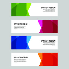 Naklejka premium Vector Abstract design banner web template