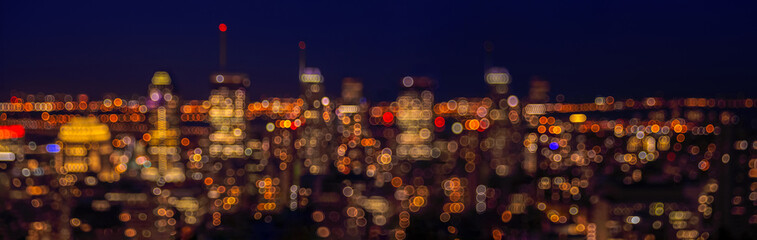 Blurred lighhts from mont royal, Montreal.