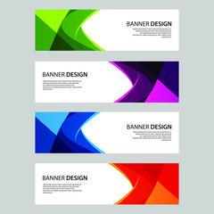 Naklejka premium Vector Abstract design banner web template