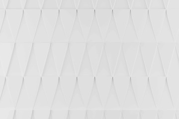 3d rendering White triangle shape abstract pattern background.