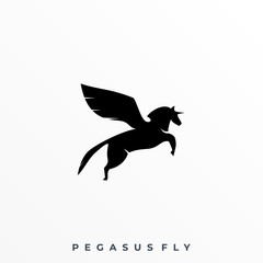 Pegasus Fly Illustration Vector Template