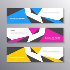 Banner with minimal design, cool geometric business background, Applicable for Banners, Header, Footer, Advertising
