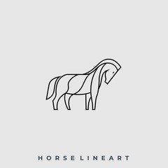 Abstract Horse Illustration Vector Template