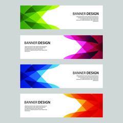 Naklejka premium Vector Abstract design banner web template