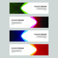 Naklejka premium Vector Abstract design banner web template